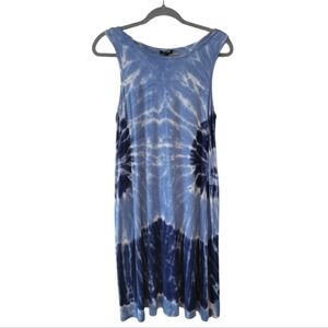 Ana Blue Tie-dye Sleeveless‎ Tank Dress Size Large